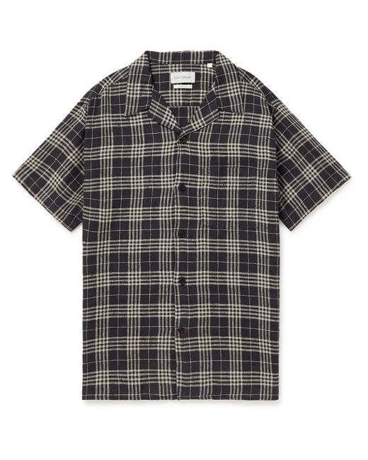 Oliver Spencer Havana Camp-Collar Checked Linen Shirt