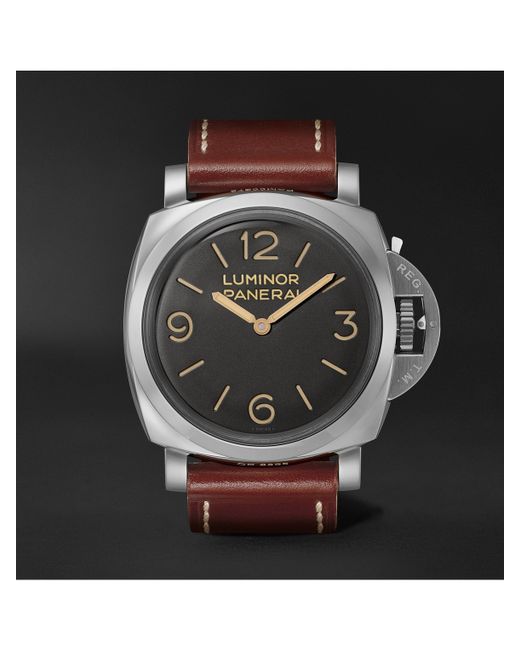 Panerai Luminor 1950 Hand-Wound 47mm Stainless Steel and Leather Watch Ref. No. PAM00372