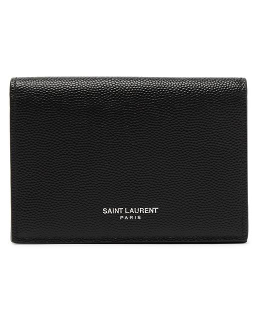 Saint Laurent Pebble-Grain Leather Billfold Wallet