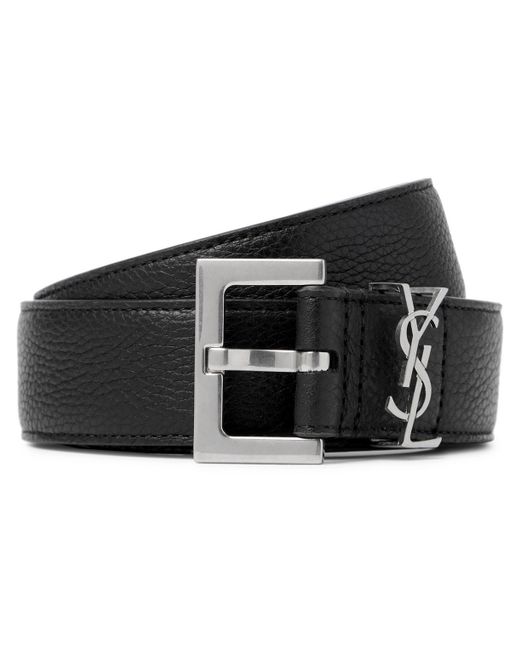 Saint Laurent 3cm Full-Grain Leather Belt