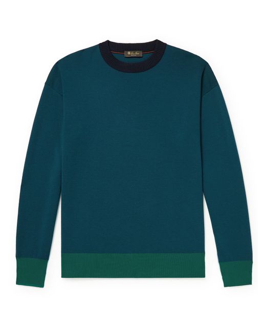 Loro Piana Colour-Block Virgin Wool Sweater