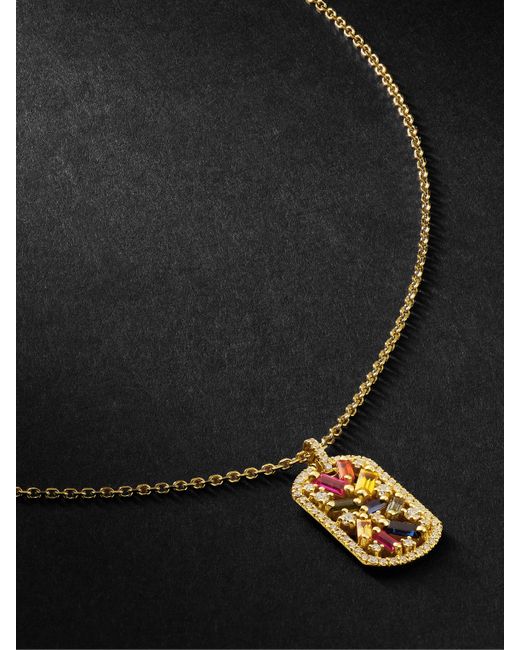 Suzanne Kalan Sapphire and Diamond Pendant Necklace