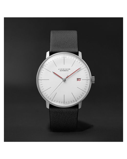 Junghans Max Bill Bauhaus Automatic 38mm Stainless Steel and Textured-Leather Watch Ref. No. 027/4009.02
