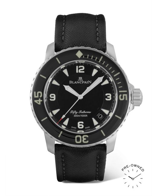 Blancpain Pre-Owned 2009 Fifty Fathoms Automatic 45mm Stainless Steel and Canvas Watch Ref. No. 5015-1130-52A