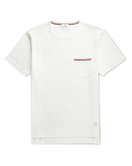 Thom Browne Slim-Fit Grosgrain-Trimmed Cotton-Jersey T-Shirt