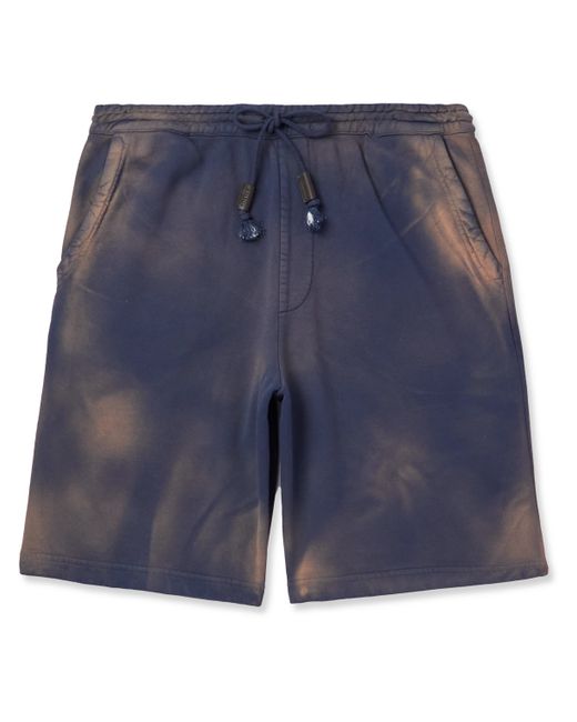 Loewe Garment-Dyed Logo-Embroidered Straight-Leg Cotton-Jersey Drawstring Shorts