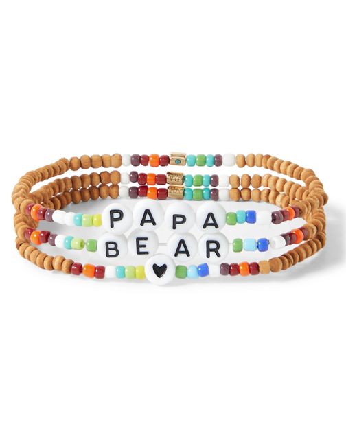 Roxanne Assoulin Papa Bear Set of Three Wood and Enamel Beaded Bracelets