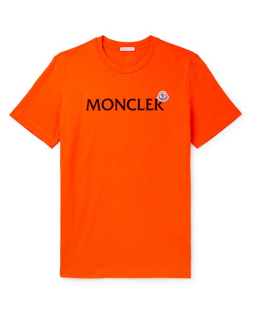 Moncler Logo-Flocked Cotton-Jersey T-Shirt