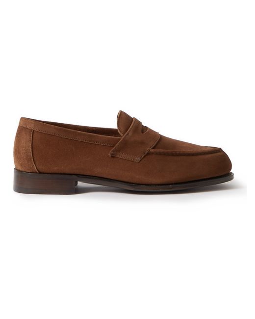 George Cleverley Cannes Suede Penny Loafers