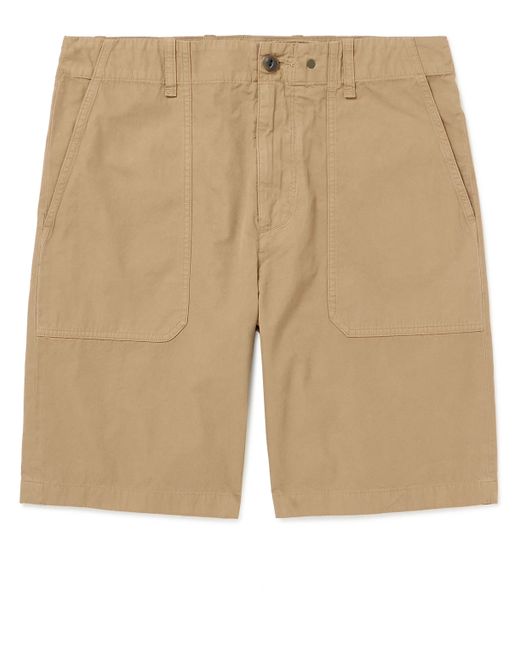 Rag & Bone Cliffe Straight-Leg Peached-Cotton Shorts