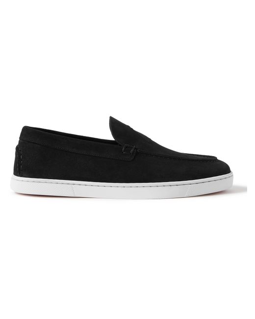 Christian Louboutin Varsiboat Logo-Embossed Suede Loafers