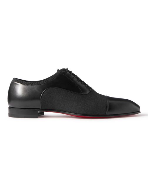Christian Louboutin Greggo Leather and Canvas Oxford Shoes