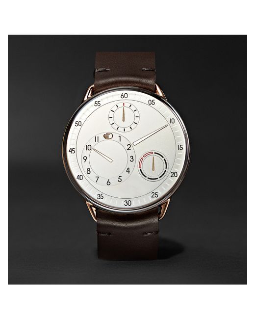 Ressence Type 1 MRP 42mm Rose Gold Titanium and Leather Watch Ref. No. TYPE 1RG