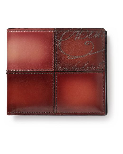 Berluti Makore Neo Scritto Panelled Venezia Leather Billfold Wallet