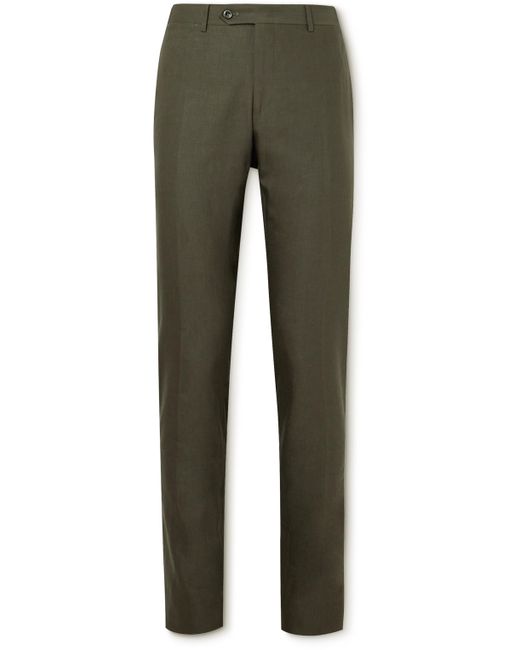 Canali Slim-Fir Straight-Leg Linen and Wool-Blend Suit Trousers