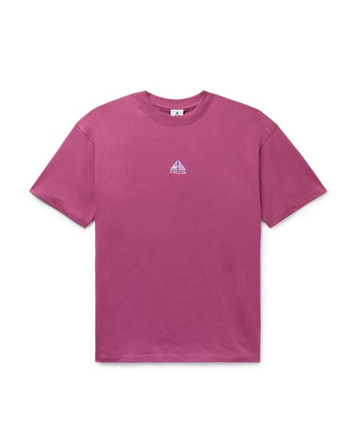 Nike ACG Logo-Embroidered Recycled-Jersey T-Shirt