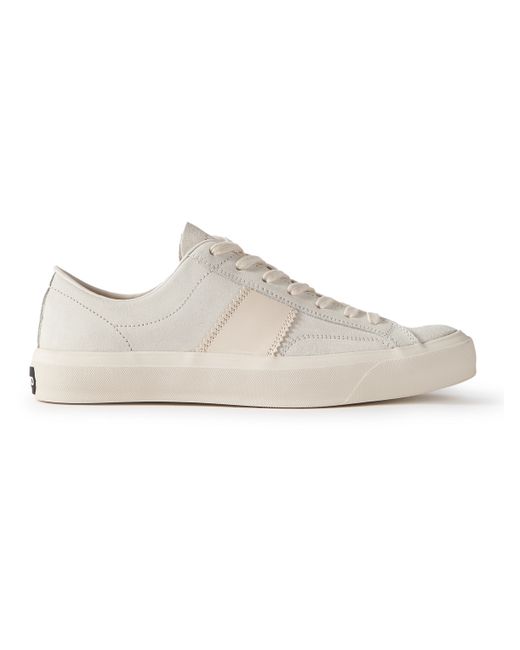 Tom Ford Cambridge Leather-Trimmed Suede Sneakers