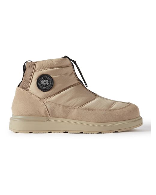 Canada Goose Crofton Suede-Trimmed Quilted Ripstop Boots