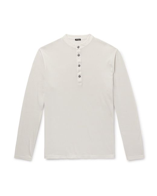 Kiton Cotton and Cashmere-Blend Jersey Henley T-Shirt