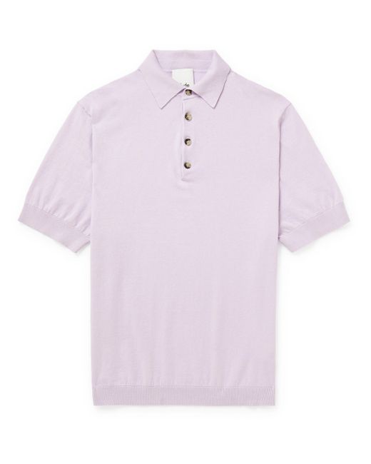 Allude Cotton and Cashmere-Blend Polo Shirt