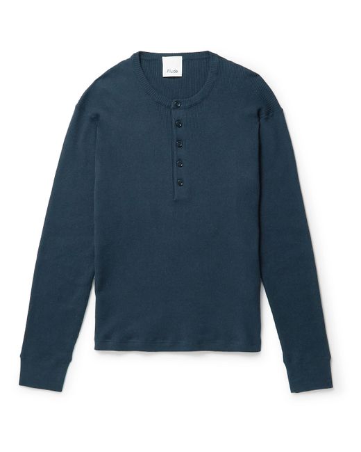 Allude Serafino Ribbed Cotton and Cashmere-Blend Sweater