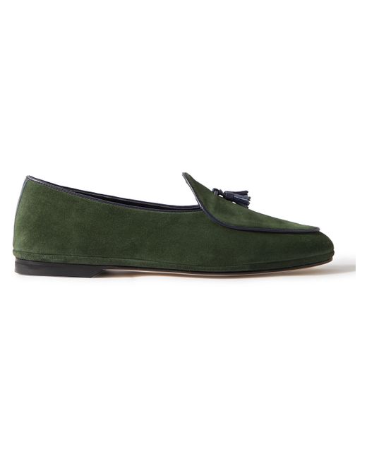 Rubinacci Marphy Leather-Trimmed Suede Tasselled Loafers