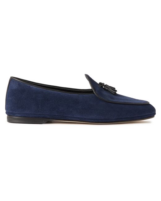 Rubinacci Marphy Leather-Trimmed Suede Tasselled Loafers