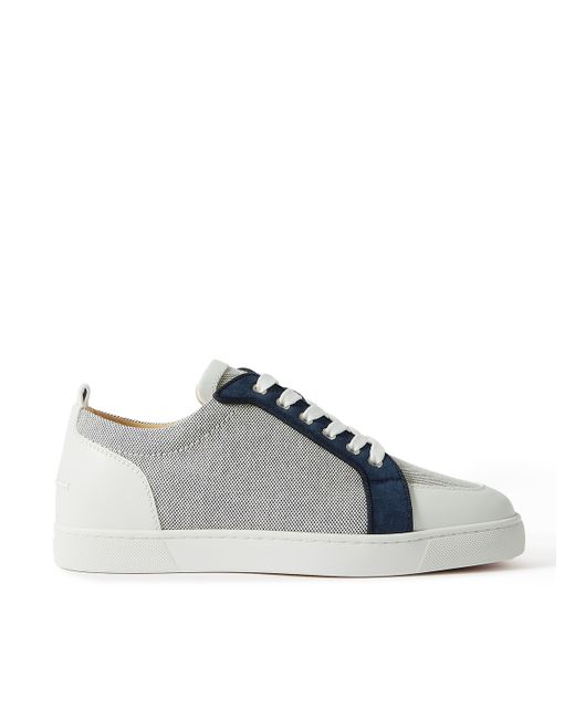 Christian Louboutin Rantulow Suede and Leather-Trimmed Canvas Sneakers