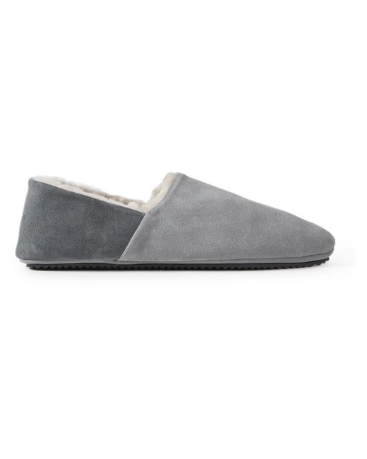 Mr P. Mr P. Babouche Shearling-Lined Suede Slippers
