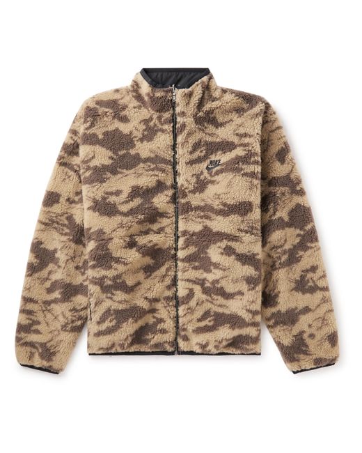 Nike Reversible Camouflage-Print Fleece and Shell Jacket