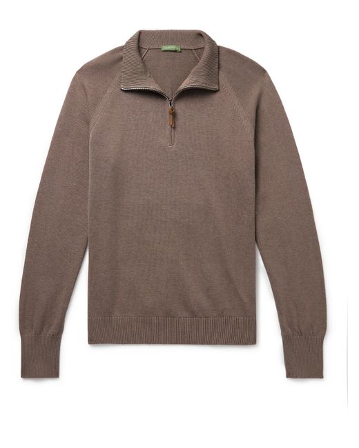 Sid Mashburn Cotton Half-Zip Sweater