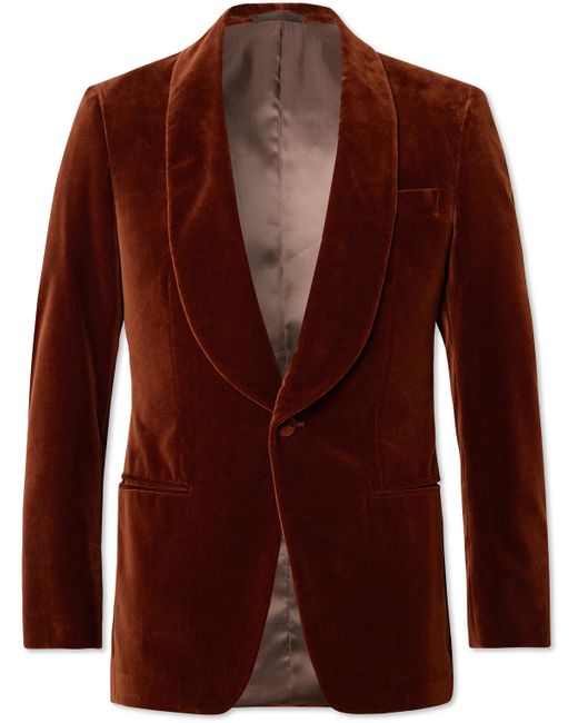 Kingsman Slim-Fit Shawl-Collar Cotton-Velvet Tuxedo Jacket