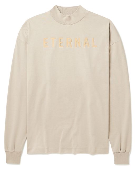 Fear Of God Eternal Logo-Flocked Cotton-Jersey T-Shirt