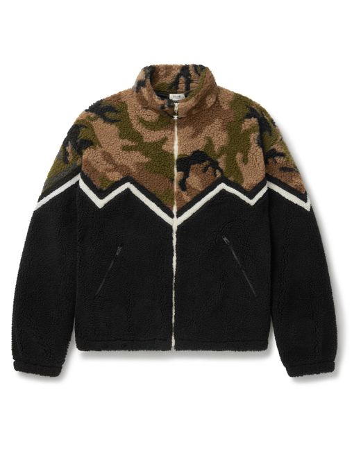 Celine Camouflage-Print Fleece Jacket
