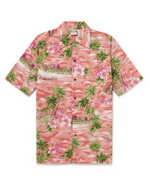Go Barefoot Waikiki Convertible-Collar Printed Cotton Shirt