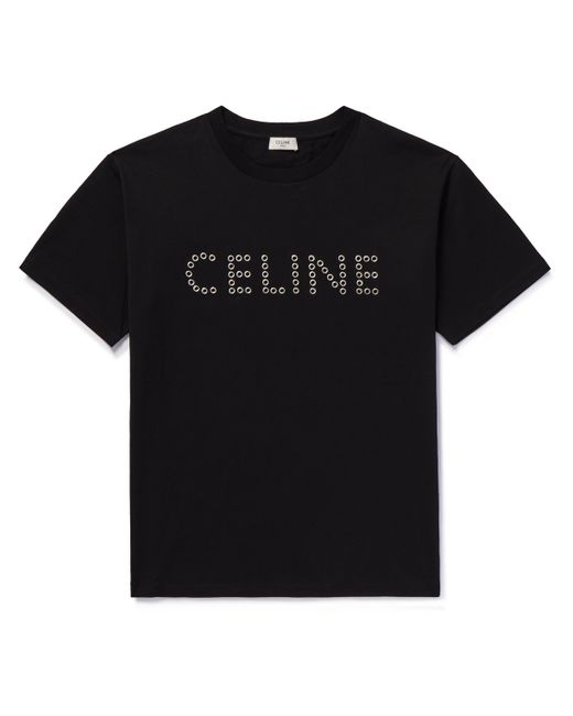Celine Oversized Logo-Embellished Cotton-Jersey T-Shirt