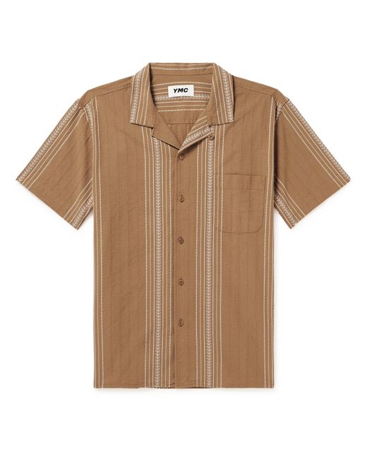 Ymc Malick Striped Cotton-Jacquard Shirt