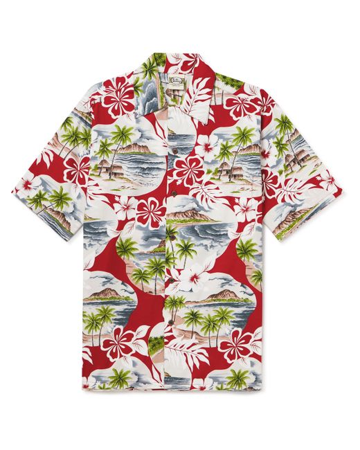 Go Barefoot Island Pareo Convertible-Collar Printed Cotton Shirt