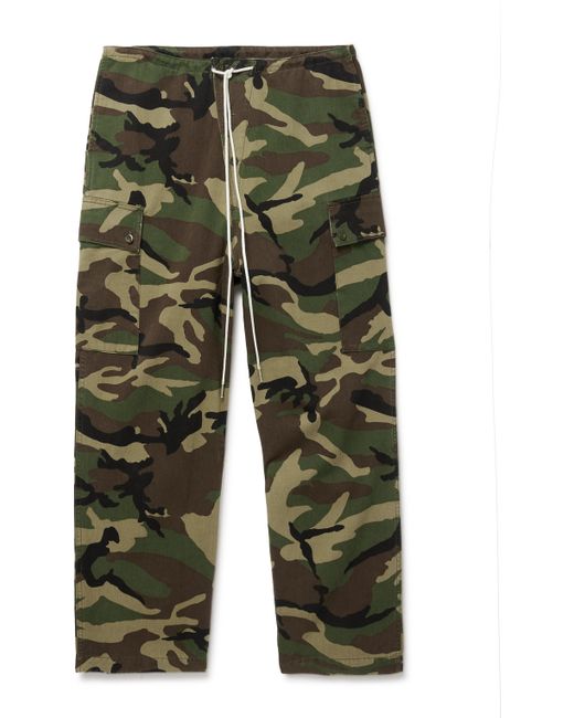 Celine Camouflage-Print Cotton-Canvas Drawstring Trousers