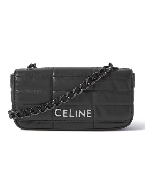 Celine Quilted Leather Messenger Bag