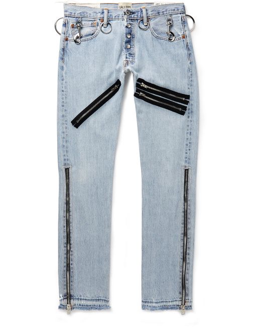 Gallery Dept. Gallery Dept. Weapon World Slim-Fit Straight-Leg Embellished Distressed Jeans
