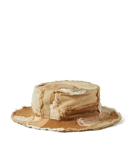 Gallery Dept. Gallery Dept. Rodman Patchwork Distressed Recycled Cotton-Canvas Bucket Hat