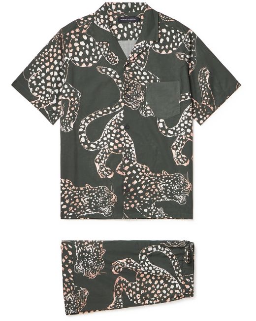 Desmond & Dempsey Printed Cotton Pyjama Set