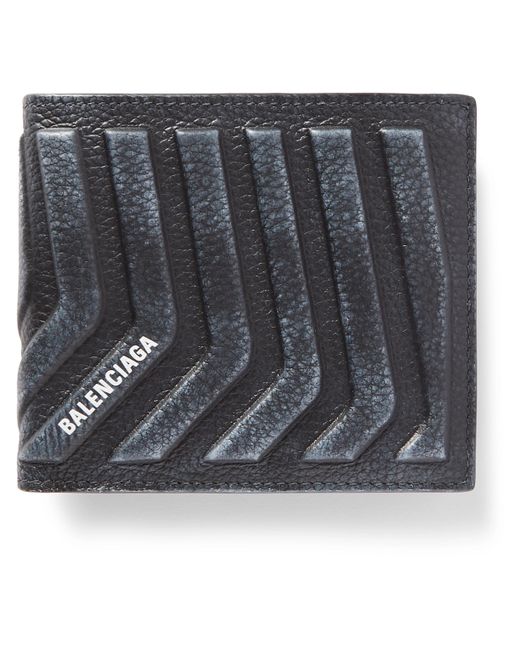 Balenciaga Logo-Print Full-Grain Leather Billfold Wallet one