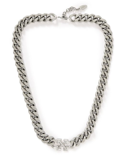 Off-White Tone Chain Necklace