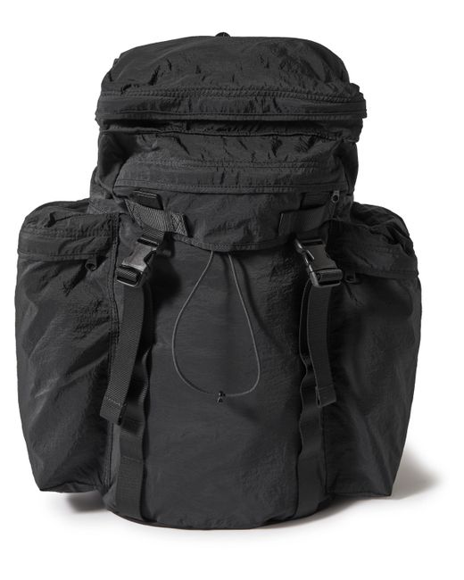 Arket Ash Webbing and Mesh-Trimmed Crinkled-Shell Backpack