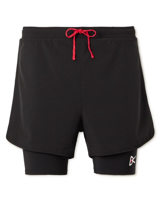 District Vision Aaron Layered Mesh-Trimmed Shell Drawstring Shorts
