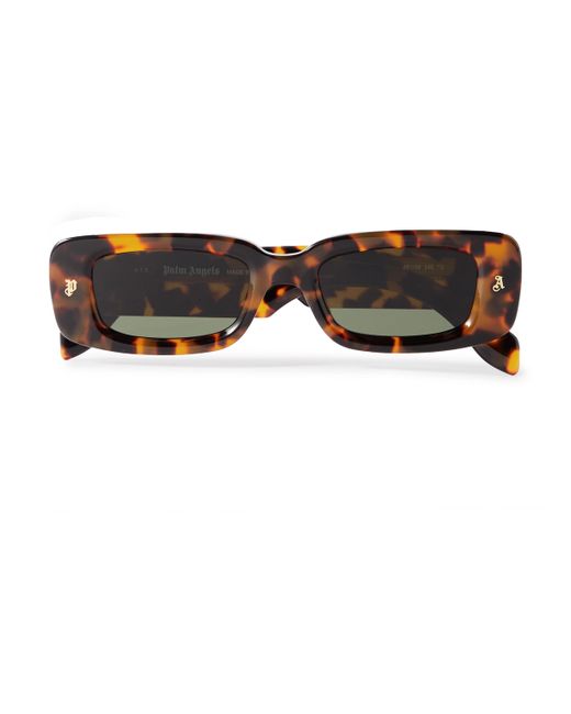 Palm Angels Lala Rectangular-Frame Tortoiseshell Acetate Sunglasses