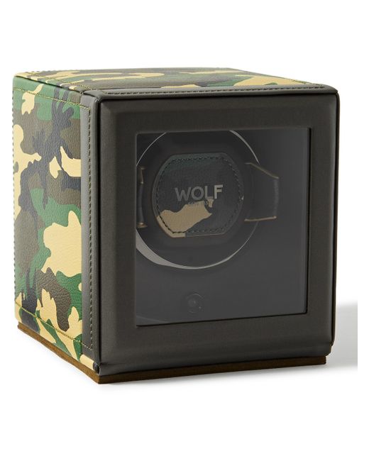 Wolf Elements Cub Camouflage-Print Full-Grain Vegan Leather Single Watch Winder