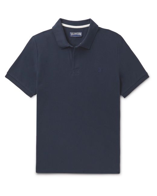 Vilebrequin Slim-Fit Logo-Embroidered Cotton-Piqué Polo Shirt